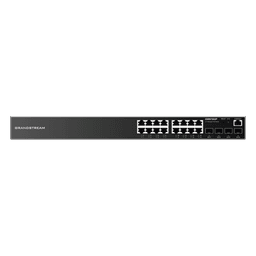 Switch Gigabit PoE+ Administrable / 16 puertos 10/100/1000 Mbps + 4 Puertos SFP Uplink / Hasta 240W / Compatible con GWN Cloud.