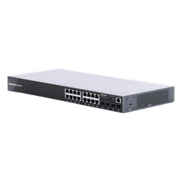 Switch Gigabit PoE+ Administrable / 16 puertos 10/100/1000 Mbps + 4 Puertos SFP Uplink / Hasta 240W / Compatible con GWN Cloud.