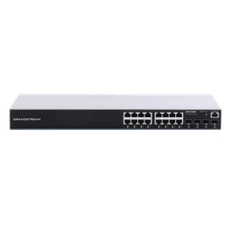 Switch Gigabit PoE+ Administrable / 16 puertos 10/100/1000 Mbps + 4 Puertos SFP Uplink / Hasta 240W / Compatible con GWN Cloud.