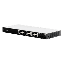 Switch Gigabit Administrable / 24 puertos 10/100/1000 Mbps + 4 Puertos SFP Uplink / Compatible con GWN Cloud.