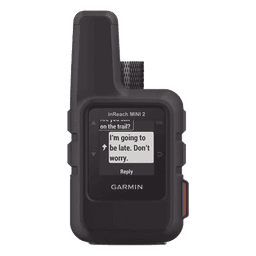 GPS portátil inReach® Mini 2 / Pantalla Monocroma Transflectiva 23 x 23 mm / Resolución 176 x 176 píxeles / Batería Recargable de Iones de Litio / Autonomía Hasta 14 Días / Resistencia al Agua IPX7 / Conectivi