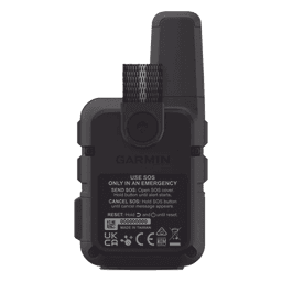 GPS portátil inReach® Mini 2 / Pantalla Monocroma Transflectiva 23 x 23 mm / Resolución 176 x 176 píxeles / Batería Recargable de Iones de Litio / Autonomía Hasta 14 Días / Resistencia al Agua IPX7 / Conectivi