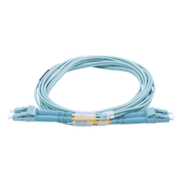 Jumper de Fibra Óptica Multimodo OM4 50/125 LC-LC OFNR (Riser), 2.0 mm, Dúplex, Aqua, 3 Metros (9.84 Pies)