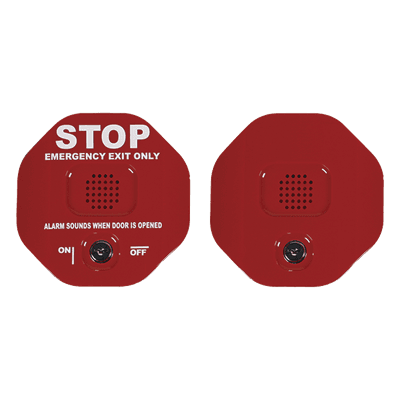 Alarma de puerta multifunción Exit Stopper® para una puerta con bocina remota 