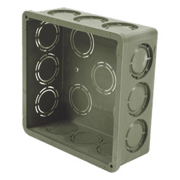  Caja Cuadrada  de 1/2" - 3/4" para PVC Conduti Pesado. 