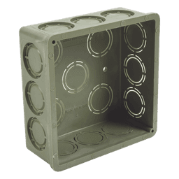  Caja Cuadrada  de 1/2" - 3/4" para PVC Conduti Pesado. 