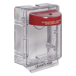 Cubierta Protectora Serie Stopper II® De Policarbonato, Con Bocina, Espaciador Transparente, Etiqueta en Español 