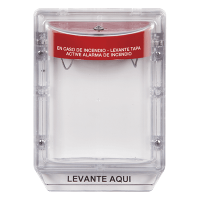 Cubierta Protectora de Policarbonato Serie Stopper IIÆ, Con Bocina, Sin Espaciador, Montaje Empotrado, Etiqueta en Español