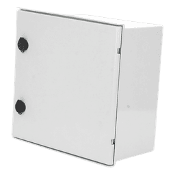 Gabinete de Poliéster IP65 Uso en Intemperie (400 x 400 x 200 mm) con Placa Trasera Interior de Plástico (Incluye Chapa y Llave).