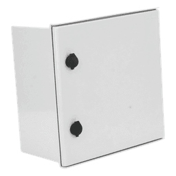 Gabinete de Poliéster IP65 Uso en Intemperie (400 x 400 x 200 mm) con Placa Trasera Interior de Plástico (Incluye Chapa y Llave).