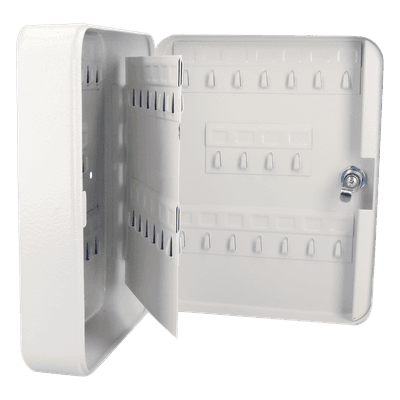 Caja para llaves con capacidad para 60 llaves/ Medidas 200 x 250 x 75 mm  (ancho x alto x profundidad)/ Fabricada en acero/ Cerradura con llave.