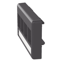 Placa de Mobiliario Modular Estándar, Salidas Para 4 Puertos Keystone, Color Negro