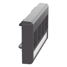 Placa de Mobiliario Modular Estándar, Salidas Para 4 Puertos Keystone, Color Negro