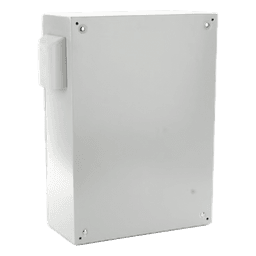 Gabinete Ventilado de Acero IP55 Uso en Exterior (600 x 800 x 300 mm) con Placa Trasera Interior Metálica y Compuerta Inferior Atornillable. Incluye Ventilador, Ventilas, filtros, Chapas y Llave T.