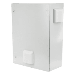 Gabinete Ventilado de Acero IP55 Uso en Exterior (600 x 800 x 300 mm) con Placa Trasera Interior Metálica y Compuerta Inferior Atornillable. Incluye Ventilador, Ventilas, filtros, Chapas y Llave T.