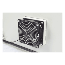 Gabinete Ventilado de Acero IP55 Uso en Exterior (600 x 800 x 300 mm) con Placa Trasera Interior Metálica y Compuerta Inferior Atornillable. Incluye Ventilador, Ventilas, filtros, Chapas y Llave T.