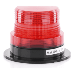 Burbuja Brillante de Larga Vida Útil, con 8 LEDs Color Rojo, Domo Rojo, 110 Vca