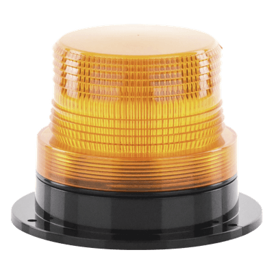 Burbuja Brillante de Larga Vida Útil, con 8 LEDs Color Ambar, Domo Ambar, 110 Vca