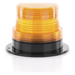 Burbuja Brillante de Larga Vida Útil, con 8 LEDs Color Ambar, Domo Ambar, 110 Vca