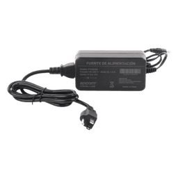 Fuente de poder con Cables de Extensión para Mayor Alcance 12 Vcc / 5 Amperes / Profesional / 0.5 metros a la toma de alimentación / 0.5 metros a la conexión del dispositivo