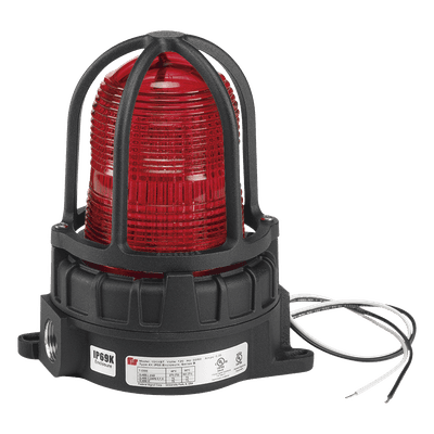 Luz de advertencia LED color Rojo para ubicaciones peligrosas, montaje para superficies, 120/240Vca, 