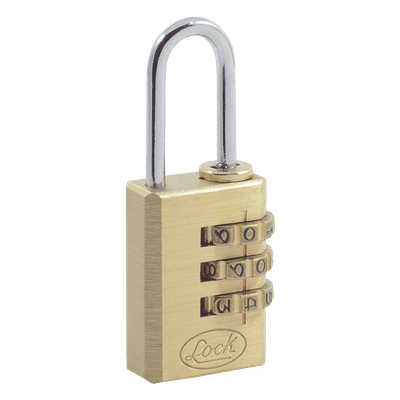 Candado de Latón de Combinación Maletero Programable/ Medida 20 mm / Nivel de seguridad 3 / Discos Programables.