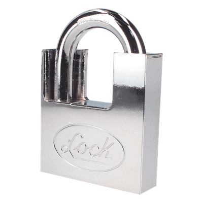 Candado de acero con Guarda Anti Palanca/ Acabado en Cromo Satinado / Doble Cerrojo / Medida 40 mm/ Nivel de seguridad 7/ 4 Llaves Abloy.