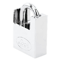 Candado de acero con Guarda Anti Palanca/ Acabado en Cromo Satinado / Doble Cerrojo / Medida 40 mm/ Nivel de seguridad 7/ 4 Llaves Abloy.