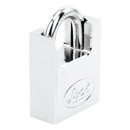 Candado de acero con Guarda Anti Palanca/ Acabado en Cromo Satinado / Doble Cerrojo / Medida 40 mm/ Nivel de seguridad 7/ 4 Llaves Abloy.