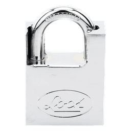 Candado de acero con Guarda Anti Palanca/ Acabado en Cromo Satinado / Doble Cerrojo / Medida 40 mm/ Nivel de seguridad 7/ 4 Llaves Abloy.