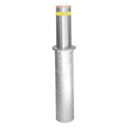 Bolardo Hidráulico Antiembestida 220 mm × 600 mm / Acero Inoxidable 304 / 200,000 J de Resistencia al Impacto / Bomba Hidráulica Integrada / Ciclo de 4 seg / 100 Ciclos por Hora
