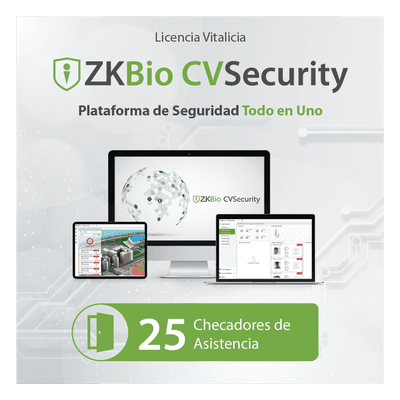 Licencia para ZKBio CVsecurity permite gestionar hasta 25 dispositivos para tiempo y asistencia
