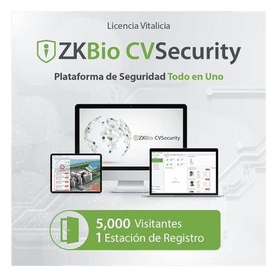 Licencia para ZKBio CVsecurity permite la gestion de 5 mil visitantes y 1 estacion de registro