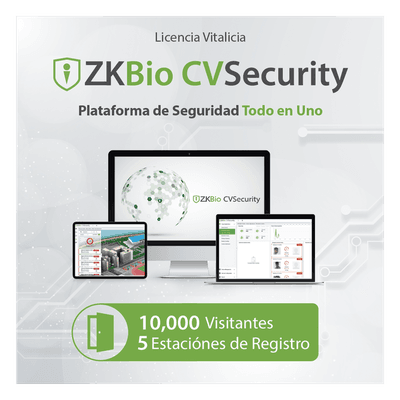 Licencia para ZKBio CVsecurity permite la gestion de 10 mil visitantes y 5 estaciones de registro