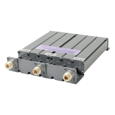 Duplexer SYSCOM en UHF, 6 Cav. 440-470 MHz, 50 Watt, 5 MHz Sep. Rechazo de Banda, N Hembras, Versión 2.