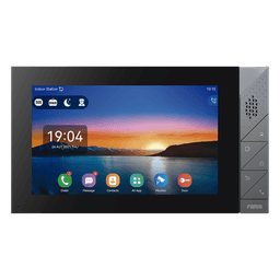 Monitor IP/SIP para interior con Android, Wi-Fi, Bluetooth, pantalla táctil de 7", audio de 2 vías, PoE, 8 interfaces de entrada de alarma.
