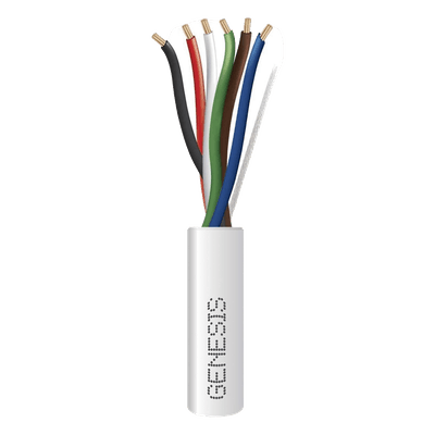 Bobina de 305 Metros (1000 Pies) / Cable de Cobre / 6 x 22 AWG / Riser / Tipo CMR-CL3R / Para Aplicaciones de Control de Acceso / Alarmas de Intrusión / Automatización / Interfonos y TV Porteros