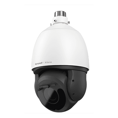 Cámara PTZ IP de 5 Megapíxeles con zoom óptico 30X, IR de 200 m, wiper y calefactor para exterior, PoE++ o 24 Vca