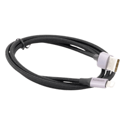 Cable USB-A a Lightning | 1 Metro (3.28 Pies) | Certificado MFi | Carga Rápida 5V/2.4 A | 480 Mbps | Conector C94 | Adecuado para iPhone, iPad y iPod | Protección Integrada | Caja de Aluminio | Nylon Trenzado | Color Negro