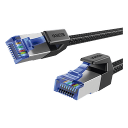 Cable Ethernet Cat8 CLASS F/FTP Redondo con Malla de Nylon 2 Metros (6.56 Pies)
