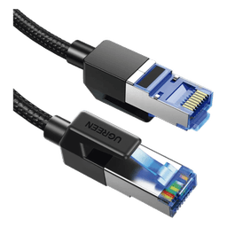 Cable Ethernet Cat8 CLASS F/FTP Redondo con Malla de Nylon 2 Metros (6.56 Pies)