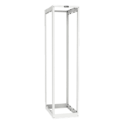 Rack de Cuatro Postes Estándar de 19", Rieles Roscados #12-24, Profundidad Ajustable de 23 a 42 in, 45 Unidades de Rack, Color Blanco