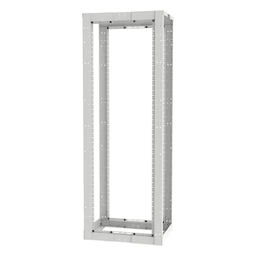Rack de Cuatro Postes Estándar de 19", Rieles Roscados #12-24, Profundidad Ajustable de 23 a 42 in, 45 Unidades de Rack, Color Blanco