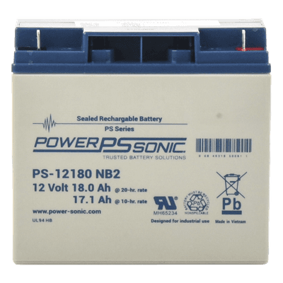 Batería 12V, 18AH, Para Respaldo, Tecnologías AGM/VRLA, Diseño De Vida Útil 5 Años, Terminales Tipo NB2, Listada UL, Libre De Mantenimiento