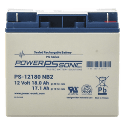 Batería 12V, 18AH, Para Respaldo, Tecnologías AGM/VRLA, Diseño De Vida Útil 5 Años, Terminales Tipo NB2, Listada UL, Libre De Mantenimiento