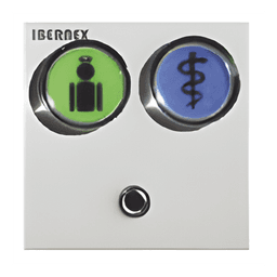 MODULO DE 2 BOTONES ILUMINADOS (VERDE Y AZUL) CON JACK DE 3,5MM PARA PULSADORES NX0871 Y NX0881 Y LECTOR RFID 125KHz INTEGRADO (4). CONEXION BUS RS485