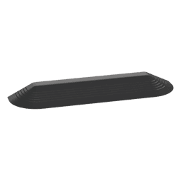 Tapa Final Para Canaleta de Piso AFR4BCBL6, Material PVC Rígido, Color Negro 