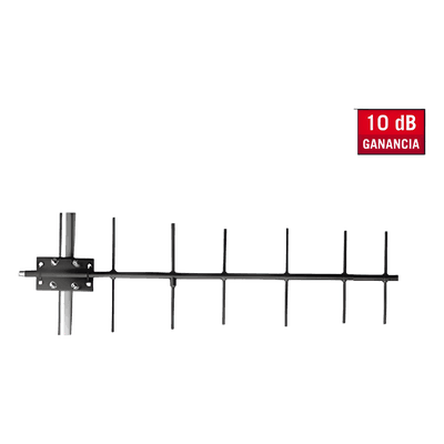 Antena base UHF, direccional, rango de frecuencia 406 - 430 MHz
