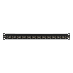 Patch Panel / UTP Cat6A / 24 Puertos Precargados / Plano 1U / Rack 19'