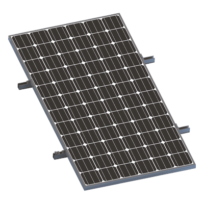 Kit De Minirieles Para Panel Solar Arreglo 1X1 Para Instalación Plano En Lámina